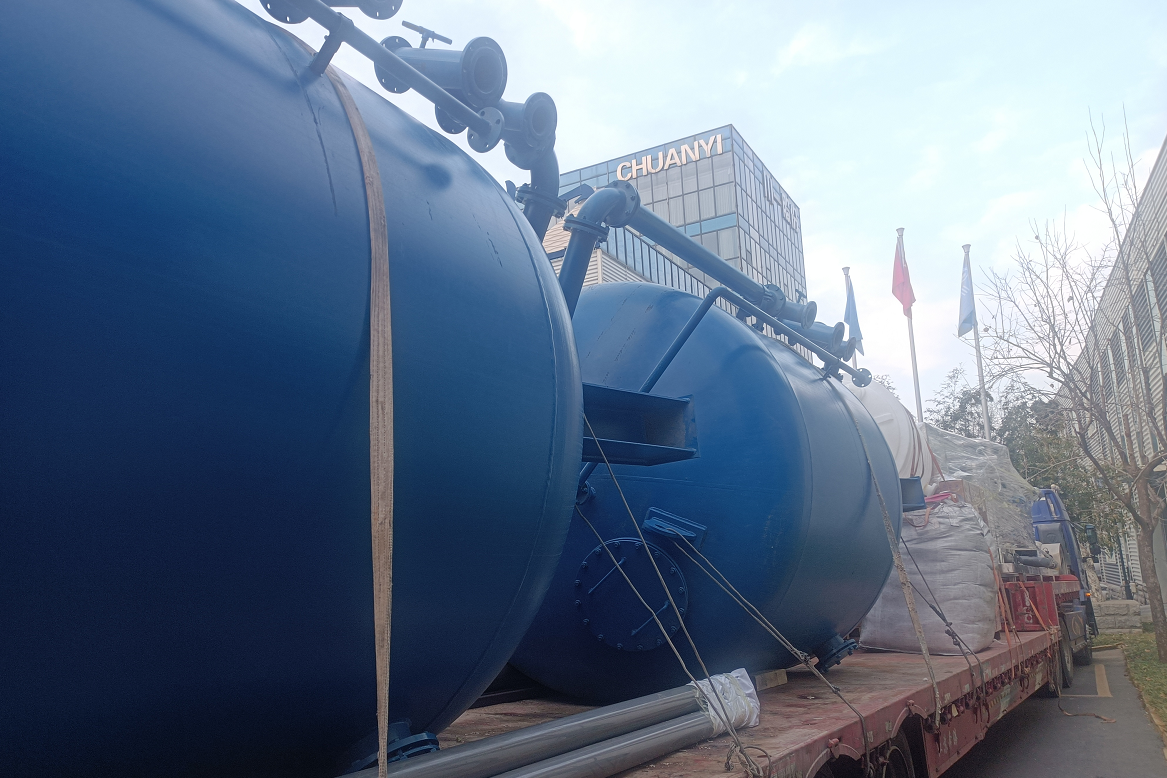 【川一股份】40T单级反渗透设备装车发往甘肃定西市